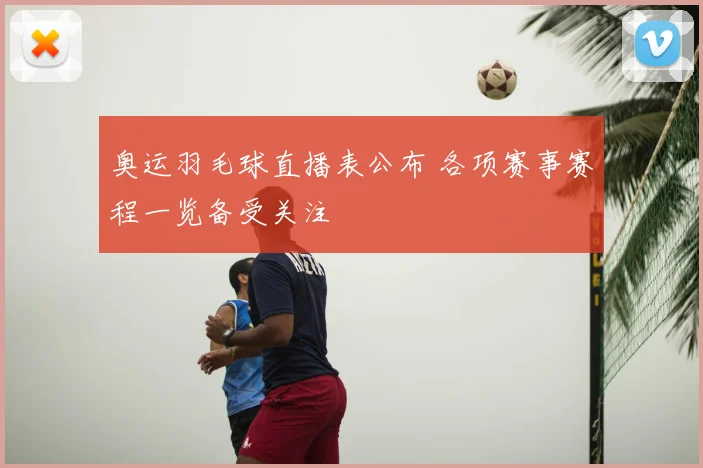 奥运羽毛球直播表公布 各项赛事赛程一览备受关注